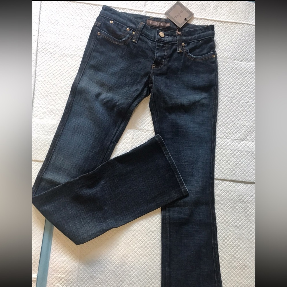 Nwot Frankieb Low Rise Gold F Slim Bootcut Jean - image 4